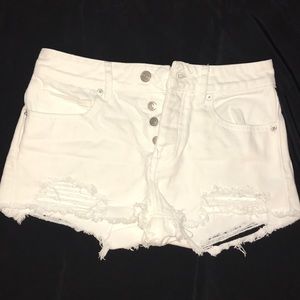 Brandy Melville White denim shorts